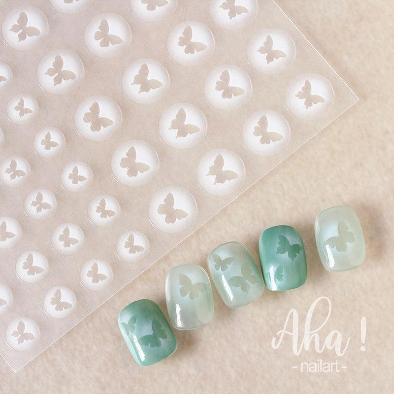 Butterfly Heart Nail Stickers for DIY Nail Art Decals