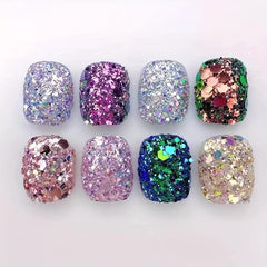 Holo Nail Glitter Sequins Fluorescent 3D Nail Art Stickers