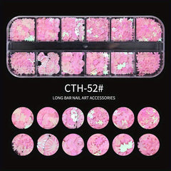 Holo Nail Glitter Sequins Fluorescent 3D Nail Art Stickers