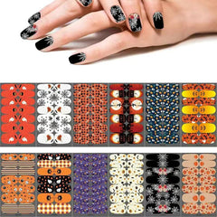 Halloween Nail Wraps Stickers Pumpkin Bat Ghost Self Adhesive Nail Art Decals