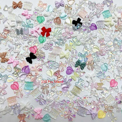 Sparkling Nail Glitter Resin Rhinestones Set