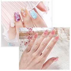 Sparkling Nail Glitter Resin Rhinestones Set