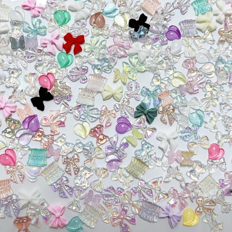 Sparkling Nail Glitter Resin Rhinestones Set