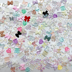Sparkling Nail Glitter Resin Rhinestones Set