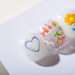5D Cartoon Love And Bear Nail Art Sticker Nail Decals DIY Nail Art