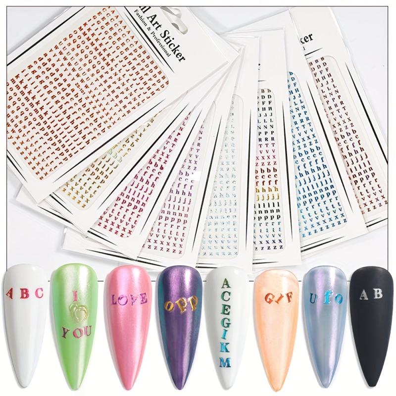 3D Holographic Laser Nail Art Stickers - Self Adhesive Decals for Manicure
