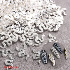 Snake Nail Charms Gothic Punk Style Nail Rhinestones