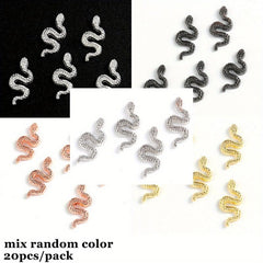 Snake Nail Charms Gothic Punk Style Nail Rhinestones