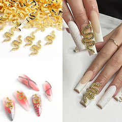 Snake Nail Charms Gothic Punk Style Nail Rhinestones