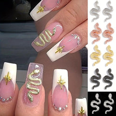 Snake Nail Charms Gothic Punk Style Nail Rhinestones