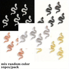 Snake Nail Charms Gothic Punk Style Nail Rhinestones