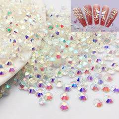 1440pcs Mixed Size Glass Rhinestones Nail Art Clear Crystal Decorations DIY