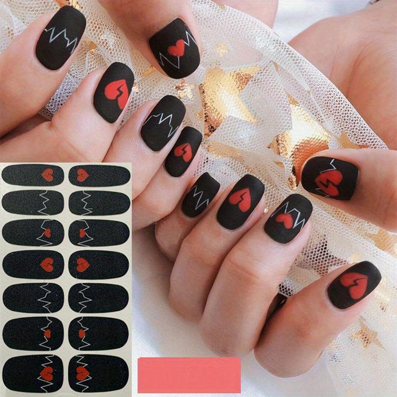 Waterproof Nail Polish Stickers with Adhesive Nail Art Decals