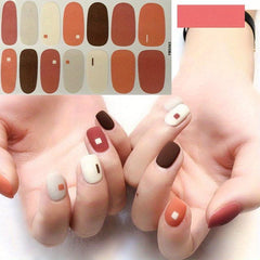 Waterproof Nail Polish Stickers with Adhesive Nail Art Decals