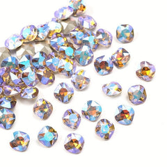 10 pcs Aurora Nail Tips with Diamonds and Rhinestones