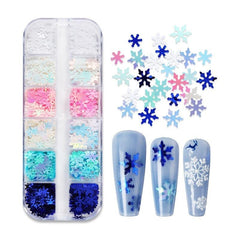 Snowflake Nail Sequins Christmas Snowflakes Glitter Flakes