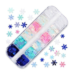 Snowflake Nail Sequins Christmas Snowflakes Glitter Flakes