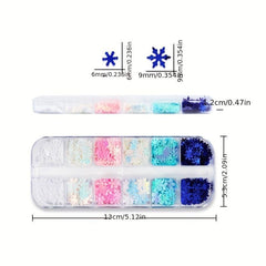 Snowflake Nail Sequins Christmas Snowflakes Glitter Flakes