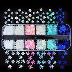 Snowflake Nail Sequins Christmas Snowflakes Glitter Flakes