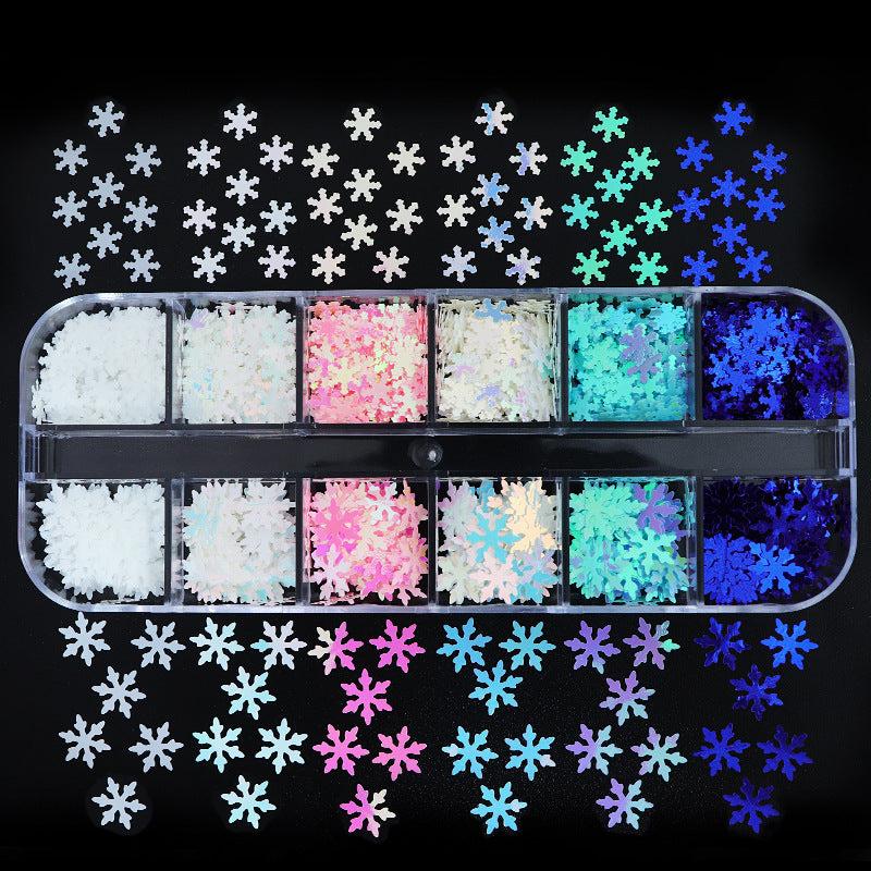 Snowflake Nail Sequins Christmas Snowflakes Glitter Flakes