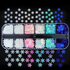Snowflake Nail Sequins Christmas Snowflakes Glitter Flakes