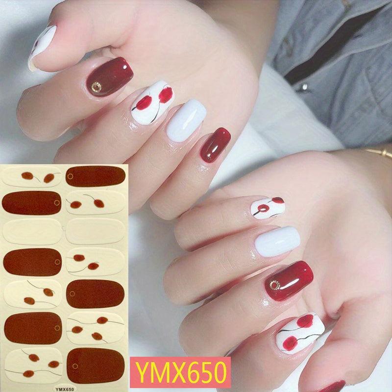 Full Wrap Nail Art Stickers & File Nail Polish Strips DIY Salon Decals