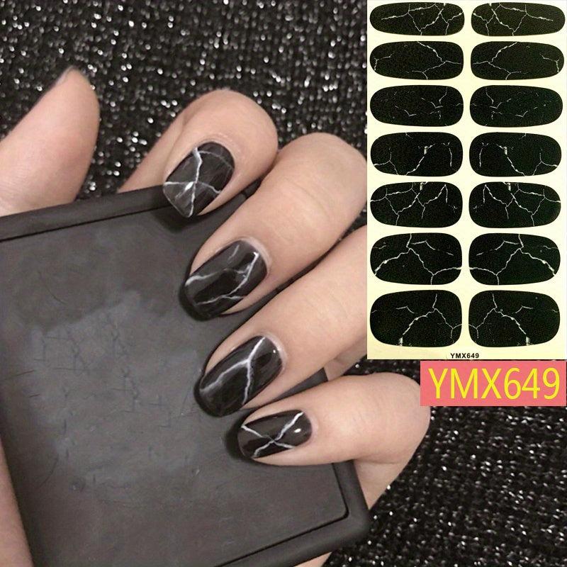 Full Wrap Nail Art Stickers & File Nail Polish Strips DIY Salon Decals