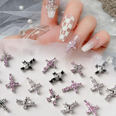 Halloween Punk Cross Skull Nail Art Charms DIY Nail Accessories