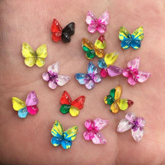 80pcs Colorful Butterfly Rhinestones for Nail Art