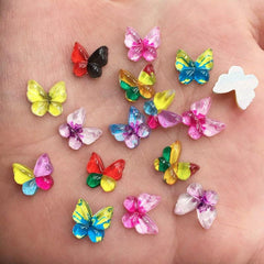 80pcs Colorful Butterfly Rhinestones for Nail Art