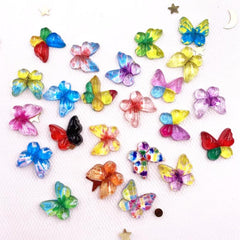 80pcs Colorful Butterfly Rhinestones for Nail Art