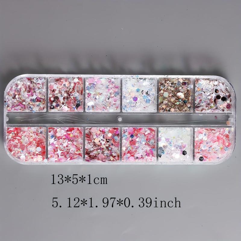 Glitter 3D Nail Art Decoration Confetti Sequins Flakes
