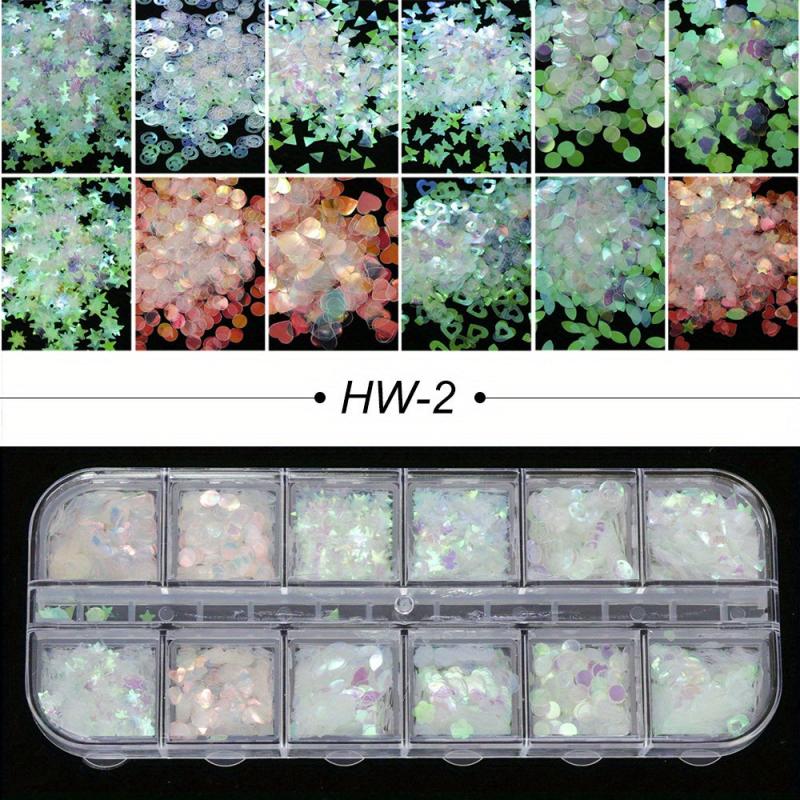 Glitter 3D Nail Art Decoration Confetti Sequins Flakes
