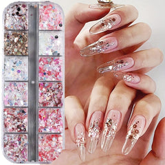 Glitter 3D Nail Art Decoration Confetti Sequins Flakes