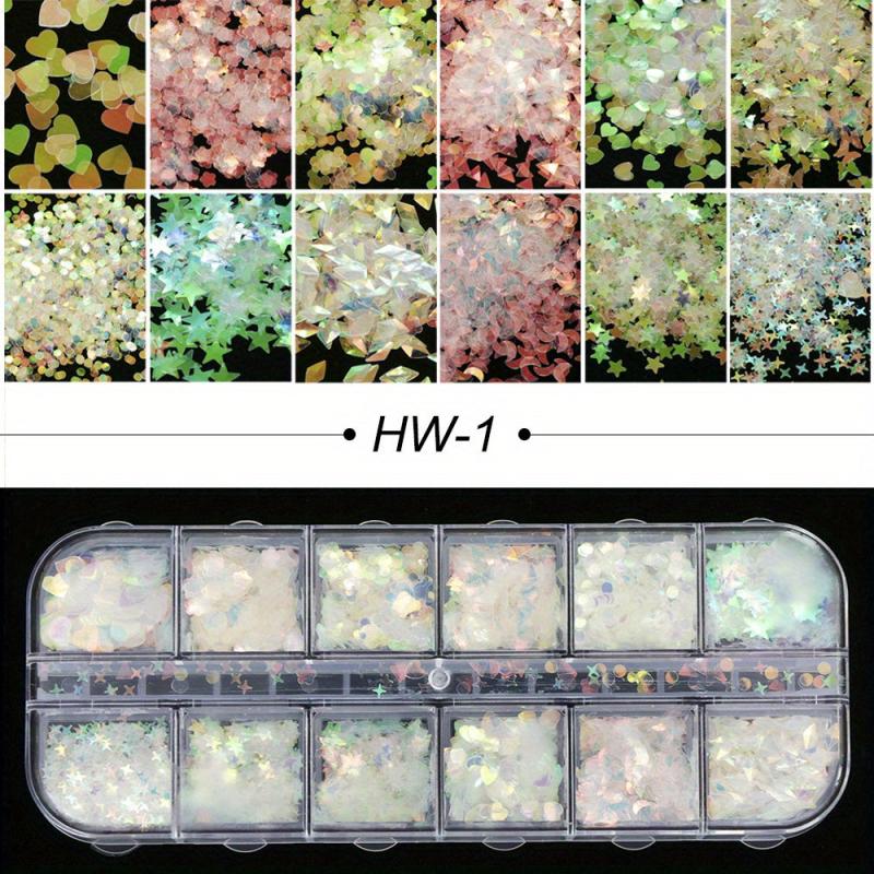 Glitter 3D Nail Art Decoration Confetti Sequins Flakes