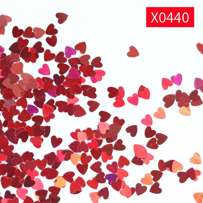Y2K Heart Nail Glitter Sequins Holographic Confetti Nail Art Supplies