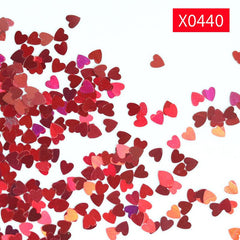 Y2K Heart Nail Glitter Sequins Holographic Confetti Nail Art Supplies