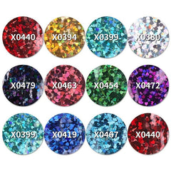 Y2K Heart Nail Glitter Sequins Holographic Confetti Nail Art Supplies