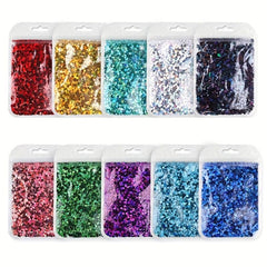 Y2K Heart Nail Glitter Sequins Holographic Confetti Nail Art Supplies