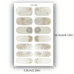 4pcs Xmas Snowflake Nail Polish Strips For Parties