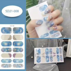 4pcs Xmas Snowflake Nail Polish Strips For Parties
