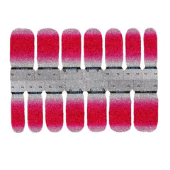 Glitter Nail Polish Stickers Pink Full Nail Wraps