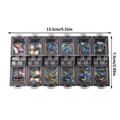 12 Grid 3D Crystal AB Nail Art Rhinestones Mixed Shapes