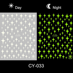 3D Luminous Nail Sticker Flame Moon Stars Butterfly Nail Art