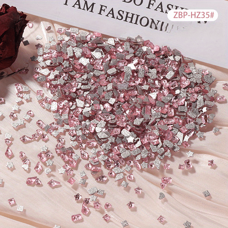 100pcs 3D Nail Art Rhinestone Crystal Nail Charm Set