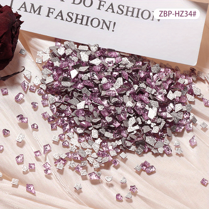 100pcs 3D Nail Art Rhinestone Crystal Nail Charm Set