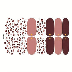 Colorful Full Cover Nail Decal Strips Kit 8 Sheets