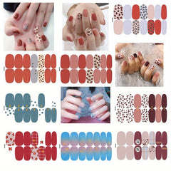 Colorful Full Cover Nail Decal Strips Kit 8 Sheets