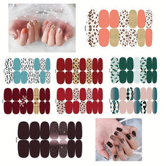 Waterproof Nail Polish Stickers Self Adhesive Nail Art Decal Strips