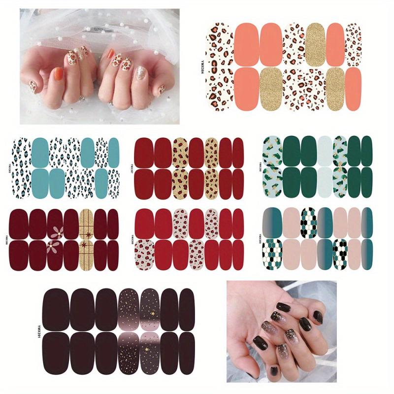 Waterproof Nail Polish Stickers Self Adhesive Nail Art Decal Strips